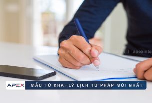 Mẫu tờ khai lý lịch tư pháp mới nhất